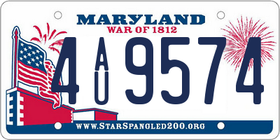 MD license plate 4AU9574