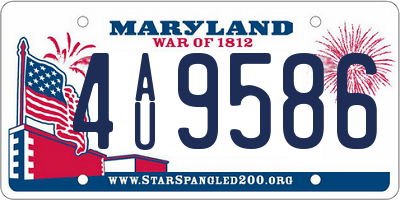 MD license plate 4AU9586
