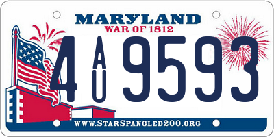 MD license plate 4AU9593