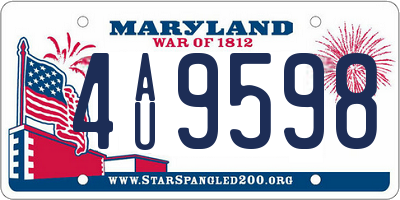 MD license plate 4AU9598
