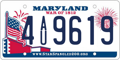 MD license plate 4AU9619