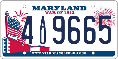MD license plate 4AU9665