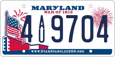 MD license plate 4AU9704