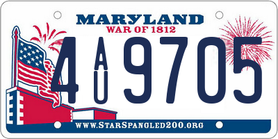 MD license plate 4AU9705
