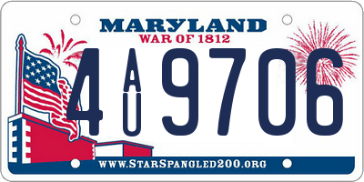 MD license plate 4AU9706