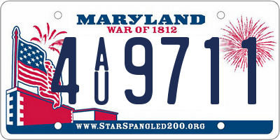 MD license plate 4AU9711
