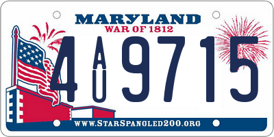 MD license plate 4AU9715
