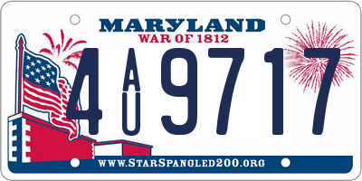 MD license plate 4AU9717