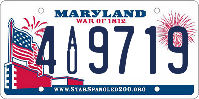 MD license plate 4AU9719