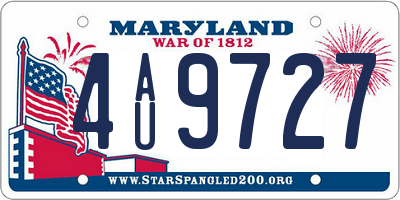 MD license plate 4AU9727