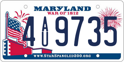 MD license plate 4AU9735