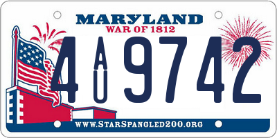 MD license plate 4AU9742