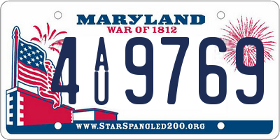 MD license plate 4AU9769