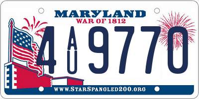 MD license plate 4AU9770