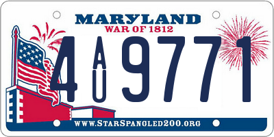 MD license plate 4AU9771