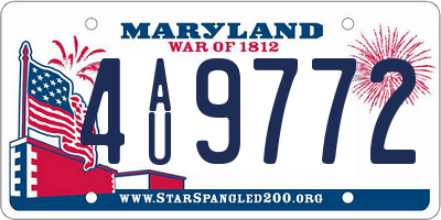 MD license plate 4AU9772