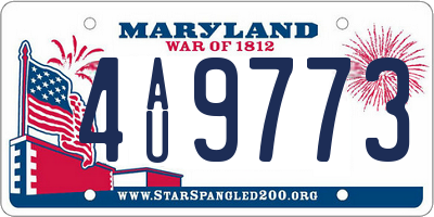 MD license plate 4AU9773