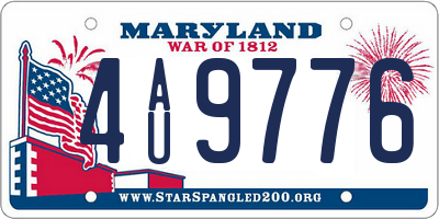 MD license plate 4AU9776