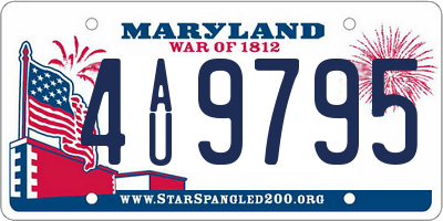 MD license plate 4AU9795