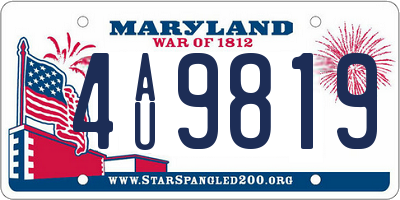 MD license plate 4AU9819