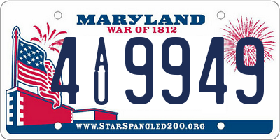 MD license plate 4AU9949