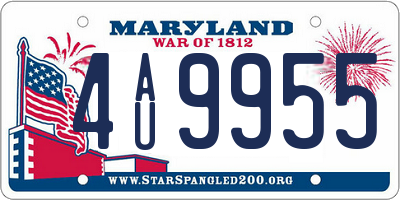 MD license plate 4AU9955