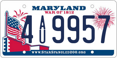 MD license plate 4AU9957