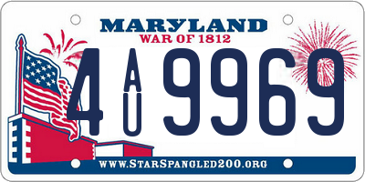 MD license plate 4AU9969