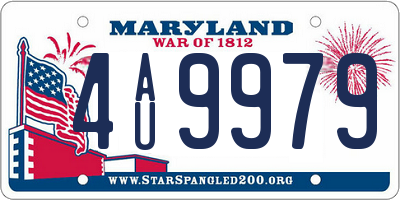 MD license plate 4AU9979