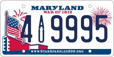 MD license plate 4AU9995