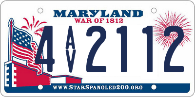 MD license plate 4AV2112