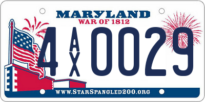 MD license plate 4AX0029