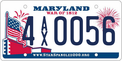 MD license plate 4AX0056