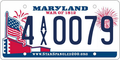 MD license plate 4AX0079