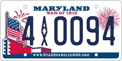 MD license plate 4AX0094