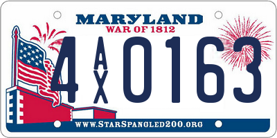 MD license plate 4AX0163