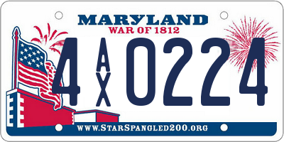 MD license plate 4AX0224