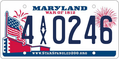 MD license plate 4AX0246