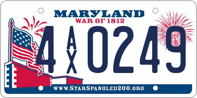 MD license plate 4AX0249
