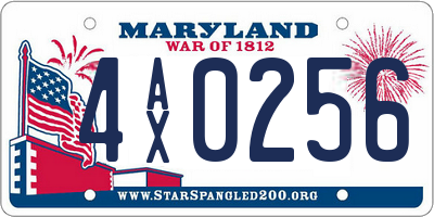 MD license plate 4AX0256