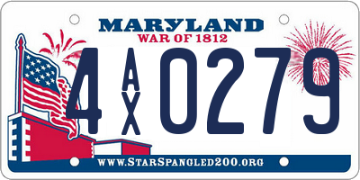 MD license plate 4AX0279