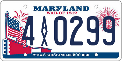 MD license plate 4AX0299