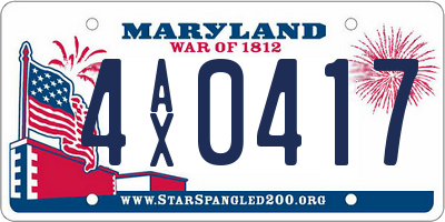 MD license plate 4AX0417
