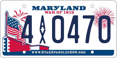 MD license plate 4AX0470