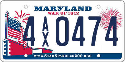 MD license plate 4AX0474