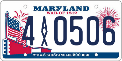 MD license plate 4AX0506