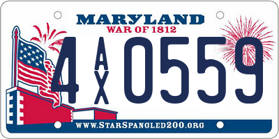 MD license plate 4AX0559