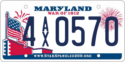 MD license plate 4AX0570
