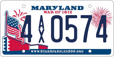 MD license plate 4AX0574