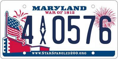 MD license plate 4AX0576